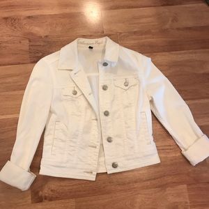 American eagle white jean jacket